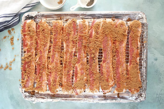 Bacon is prepped.